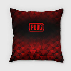 Подушка квадратная PUBG red poly, цвет: 3D-принт