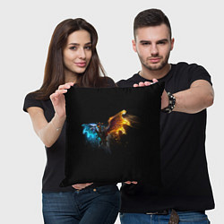 Подушка квадратная Jakiro дота 2, цвет: 3D-принт — фото 2