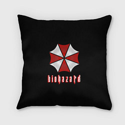 Подушка квадратная Biohazard logo, цвет: 3D-принт