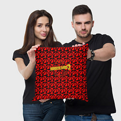 Подушка квадратная Borderlands logo pattern, цвет: 3D-принт — фото 2
