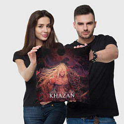 Подушка квадратная Герой The first berserker khazan, цвет: 3D-принт — фото 2