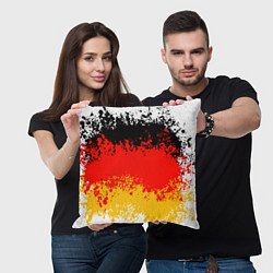 Подушка квадратная Флаг Германии в виде хаотичных пятен, цвет: 3D-принт — фото 2
