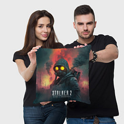 Подушка квадратная Stalker 2 радиоактивный дым, цвет: 3D-принт — фото 2