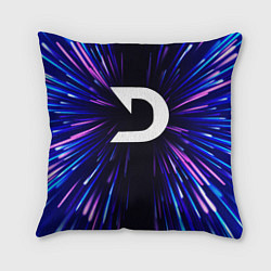 Подушка квадратная Deadlock neon energy, цвет: 3D-принт