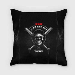 Подушка квадратная Straight edge череп с битами, цвет: 3D-принт
