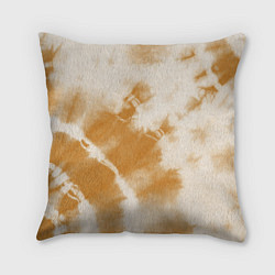 Подушка квадратная Коричневый тай дай, цвет: 3D-принт