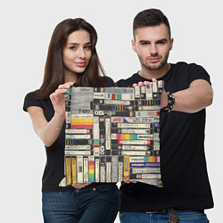 Подушка квадратная Видеокассеты vhs, цвет: 3D-принт — фото 2