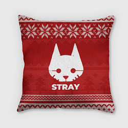 Подушка квадратная Новогодний Stray, цвет: 3D-принт