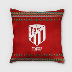 Подушка квадратная Atletico Madrid new year, цвет: 3D-принт