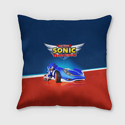 Подушка квадратная Hedgehog - Sonic racing team, цвет: 3D-принт