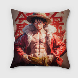 Подушка квадратная One piece Monkey D Luffy, цвет: 3D-принт