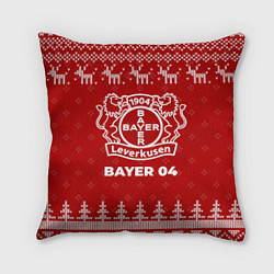 Подушка квадратная Новогодний Bayer 04 с оленями, цвет: 3D-принт