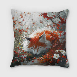 Подушка квадратная Милая лисичка в лесу, цвет: 3D-принт