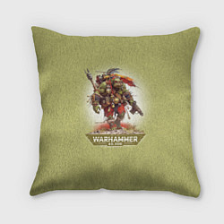 Подушка квадратная Воин орк Warhammer, цвет: 3D-принт
