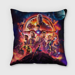 Подушка квадратная Супергерои Avengers infinity war, цвет: 3D-принт