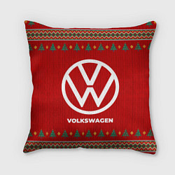 Подушка квадратная Volkswagen new year, цвет: 3D-принт