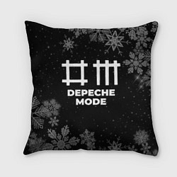 Подушка квадратная Снежный Depeche Mode, цвет: 3D-принт