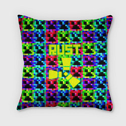 Подушка квадратная Minecraft x rust, цвет: 3D-принт