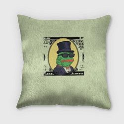 Подушка квадратная Pepe is the main cryptocurrency, цвет: 3D-принт