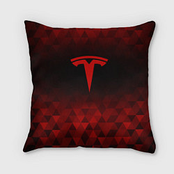 Подушка квадратная Tesla red poly, цвет: 3D-принт