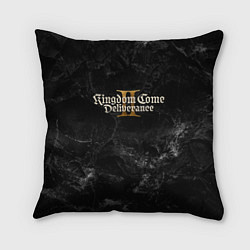Подушка квадратная Kingdom Come Deliverance 2 dark logo, цвет: 3D-принт