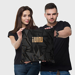 Подушка квадратная Gidle golden poly, цвет: 3D-принт — фото 2
