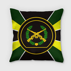 Подушка квадратная Мотострелковые войска: шеврон без текста, цвет: 3D-принт