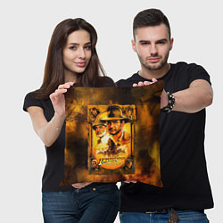 Подушка квадратная Indiana Jones and raiders of lost ark, цвет: 3D-принт — фото 2