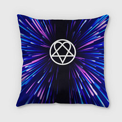 Подушка квадратная HIM neon energy, цвет: 3D-принт