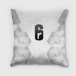 Подушка квадратная Rainbow Six white poly, цвет: 3D-принт