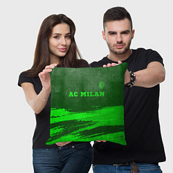 Подушка квадратная AC Milan - green gradient посередине, цвет: 3D-принт — фото 2