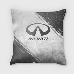 Подушка квадратная Infiniti - white gradient, цвет: 3D-принт