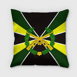 Подушка квадратная Мотострелковые войска: лавры, цвет: 3D-принт