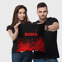 Подушка квадратная Roma - red gradient посередине, цвет: 3D-принт — фото 2