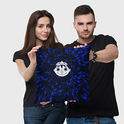 Подушка квадратная Tomodachi Game blue energy, цвет: 3D-принт — фото 2