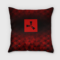 Подушка квадратная Rust red poly, цвет: 3D-принт