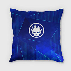 Подушка квадратная The Offspring blue poly, цвет: 3D-принт