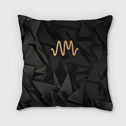 Подушка квадратная Arctic Monkeys golden poly, цвет: 3D-принт