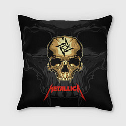 Подушка квадратная Metallica - skull with fangs, цвет: 3D-принт