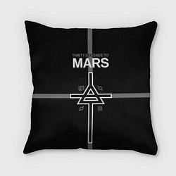Подушка квадратная 30 Seconds to Mars - poster, цвет: 3D-принт