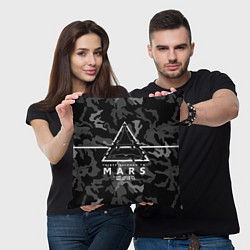 Подушка квадратная 30 Seconds to Mars - poster, цвет: 3D-принт — фото 2