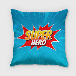 Подушка квадратная Superhero comic style, цвет: 3D-принт