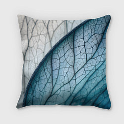 Подушка квадратная Листья с прожилками, цвет: 3D-принт