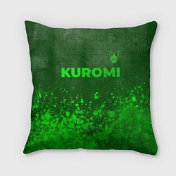 Подушка квадратная Kuromi - green gradient посередине, цвет: 3D-принт