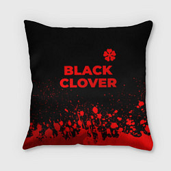 Подушка квадратная Black Clover - red gradient посередине, цвет: 3D-принт