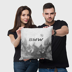 Подушка квадратная BMW - white gradient посередине, цвет: 3D-принт — фото 2
