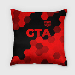 Подушка квадратная GTA - red gradient посередине, цвет: 3D-принт