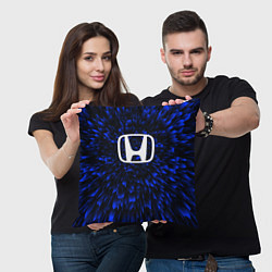 Подушка квадратная Honda blue energy, цвет: 3D-принт — фото 2
