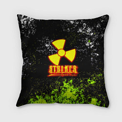 Подушка квадратная Stalker брызги красок, цвет: 3D-принт