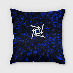 Подушка квадратная Metallica blue energy, цвет: 3D-принт